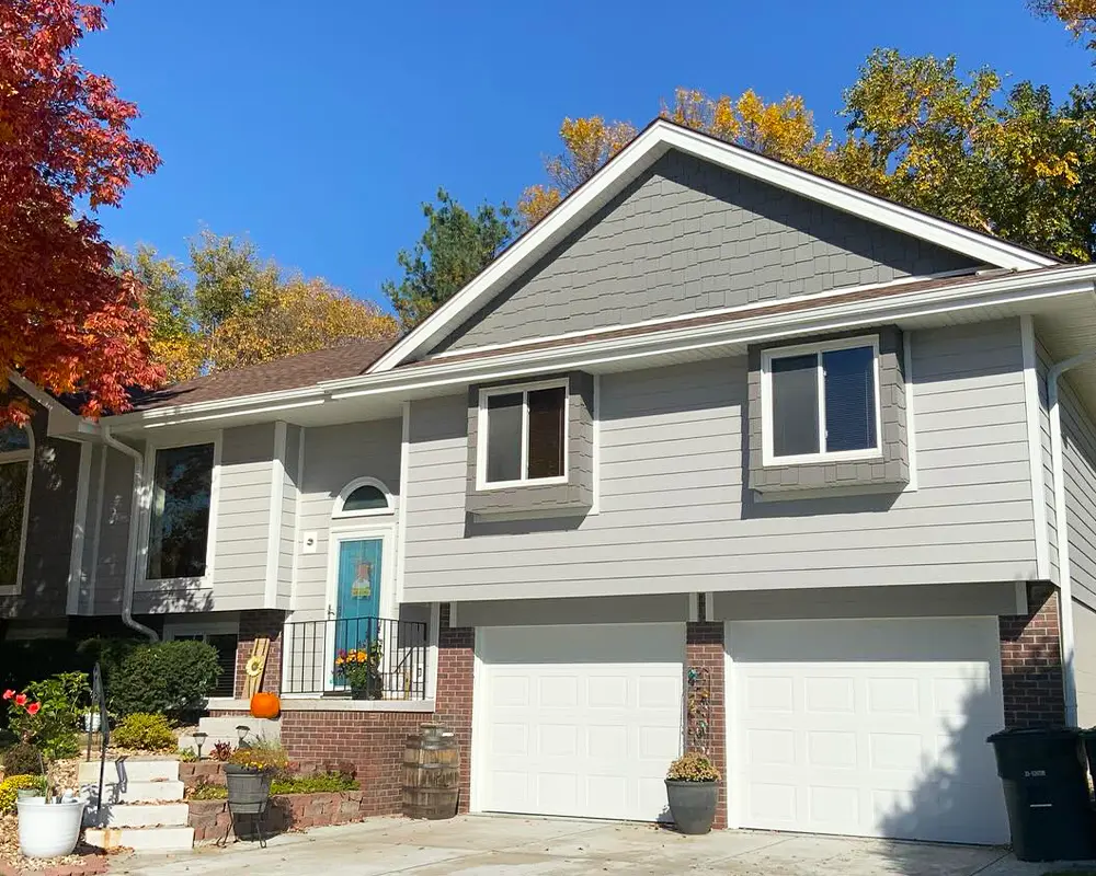 Photo of a suburban home featuring James Hardie siding, showcasing improved curb appeal and durability.